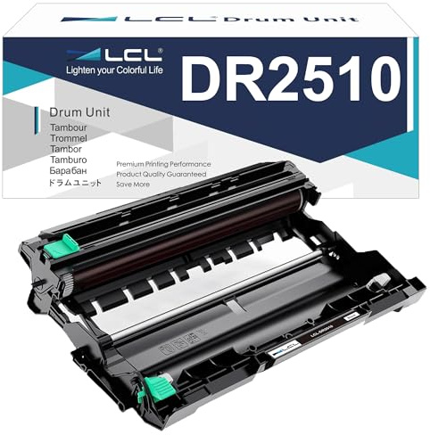 LCL Compatible Drum DR2510 DR-2510 15000 Pages (1 Drum Unit) Replacement for Brother HL-L2400DW HL-L2400DWE HL-L2445DW HL-L2447DW DCP-L2620DW DCP-L2627DW DCP-L2627DWXL DCP-L2627DWE DCP-L2660DW