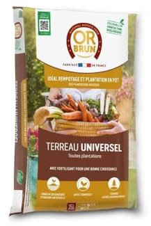 OR BRUN Terreau Universel 35 L : la Solution pour Un Jardin Florissant