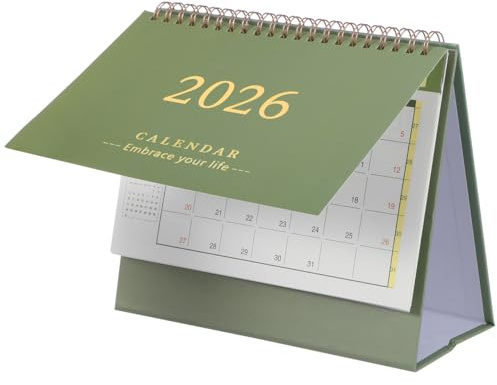 Didiseaon Desk Calendar 2025-2026: Small Desktop Calendar July 2025 to December 2026 Table Stand Up Flip Desk Monthly Planner for Home, Office, School