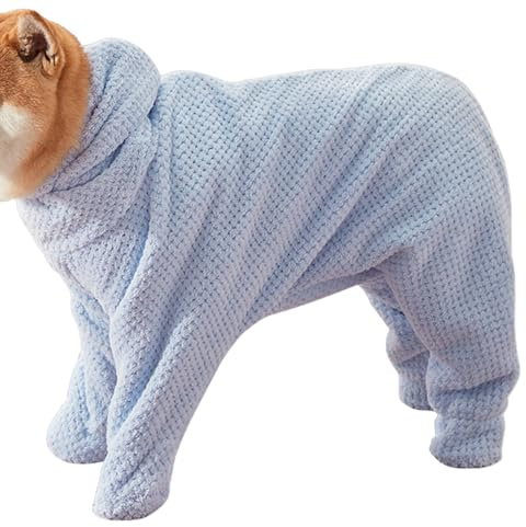 Absorbent Dog Robe - Fast Drying Absorbent Pets Bath Towel - Plush Dog Towel Bath Robe With Legs, Fully Wrapped Design, Soft And Cozy Coral Fleece Fabric,Machine Washable(S/M/L/XL)