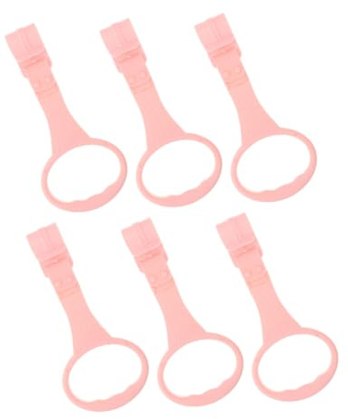Parliky 6 Piezas Anillos de Tracción para Parque de Bebés de Color Rosa Ayuda para Aprender Caminar y Equilibrio Accesorios Seguros para Cuna y Entrenamiento de Fuerza Brazos
