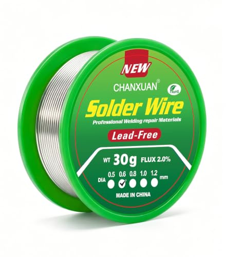 Alambre de Soldadura sin Plomo 0.6mm,Sn99.3% Cu0.7%,30g