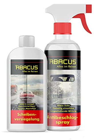 ABACUS® Anti-Beschlag & Scheibenversiegelung Set Scheibenversiegelung und Reiniger mit Antibeschlagwirkung (7471)