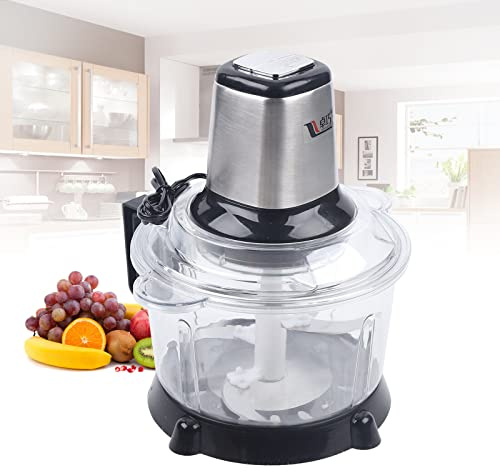 SHZICMY Hackare universalhackare, 300 W elektrisk multihackare, köttkvarn med 3 blad för kött, lök, frukt, grönsaker 5 l