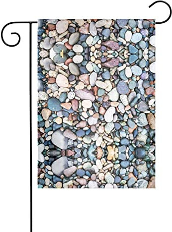 Farbige Kieselsteine, Hofflaggen, Dekoration, 30,5 x 45,7 cm, doppelseitig, Ornament, Gartenflagge zum Dankeschenken von Weihnachtsdekorationen