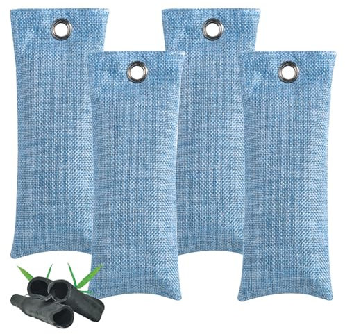 4 Stück Schuh Geruchsentferner Fußballschuhe Geruch Neutralisieren Schuhdeo Gegen Geruch und Schweiß Bambusaktivkohle Geruchsabsorber für Unangenehm Riechende Schuhe und Sporttaschen