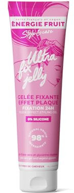 ENERGIE FRUIT - Gelée Fixante Coiffante Cheveux Plaqués - 98% d'ingrédients d'origine naturelle - Aloe Vera - Sans résidu blanc - Sans Effet Carton - Tenue Longue Durée - 140ML