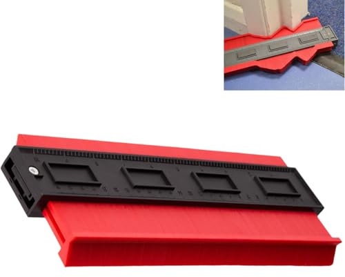 Zwenjuan Medidor Contornos 25cm,Herramienta de Medición de Perfil Irregular,Calibres para Contornos,Regalos para Hombre,Transportador de Formas para Azulejos Suelos/Parquet Laminado/Madera