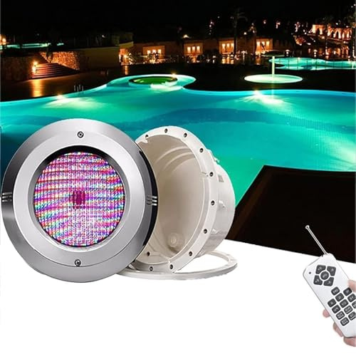 JOUFNING Luce per Fontana RGB Sommergibile - Luci Subacquee da Laghetto 12V, Faretto LED per Piscina Impermeabile IP68, Luce PAR56 per Illuminazione Paesaggistica(9W)