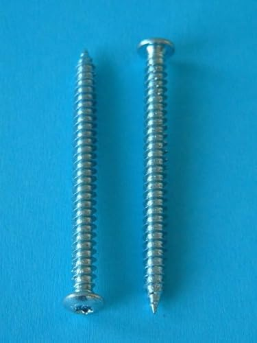 100 Stück Fensterrahmenschrauben mit Flachkopf 12 mm Durchmesser - 7.5 x 152 mm verzinkt