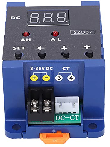 CHICIRIS Amperometro Digitale CC Interruttore di Allarme di Protezione da Sovraccarico Affidabile per Uso Industriale SZD07 DC8‑35V