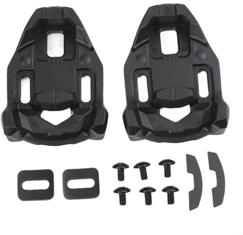 Time Lclic Road Taquets de pédale de vélo compatibles avec XPRESSO et XPRO, système de verrouillage rotatif sécurisé à 15 degrés avec cales pour chaussures de cyclisme de course, noir (A)