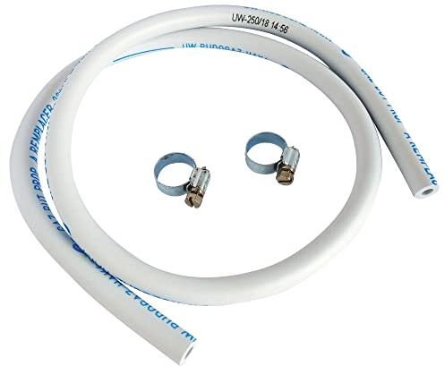 SOMATHERM FOR YOU, Flexible caoutchouc 1,5 m pour gaz Butane/Propane - Durée de vie 5 ans - Inclus 2 colliers de serrage - Compatible avec toutes les bouteilles de gaz