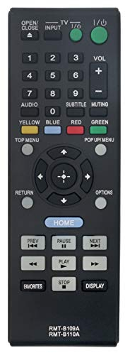 VINABTY RMT-B109A RMT-B110A Télécommande de remplacement pour Sony BluRay BDP-S580 BDP-S480 BDP-S280 BDP-S380 BDP-BX58 BDP-BX38 BDPBX58 BDPBX38 BDP-S483 BDP-S580WM BDP-S580/WM DVD Player RemoteControl