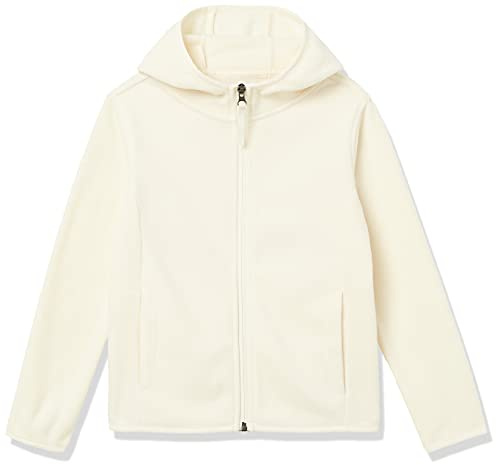 Amazon Essentials Chaqueta de Forro Polar Ligera con Capucha y Cremallera Completa Niña, Marfil, 5 años