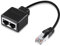 RJ45 Ethernet Splitter 1 to 2 High Speed Network Adapter Male to Dual Female Internet Connector LAN Socket Switch for Two Computers Access Ethernet
