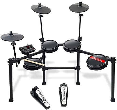 Carlsbro CSD25M 7-Piece Mesh Head Electronic Drum Kit, Dual-Zone Pads | USB/MIDI connectivity, headphone output, lightweight, 50 online lessons