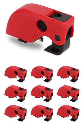 10pcs Circuit Breaker Lockout Device, Lockout Tagout Kit Clamp On Safety Lock Set Kit for Industrial Chemical Power Loto Station Lock Out Tag Out Set, Electrical Safety lockout padlock