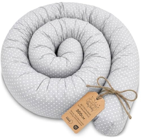 Kroppskudde Side Sleeper säng orm 300 cm Långkudde Rullkudde Sovkudde Nackrulle Sängkudde Mjuk Ergonomisk Tvättbart Överdrag Andningsbar Oeko-Tex Prickar på grått