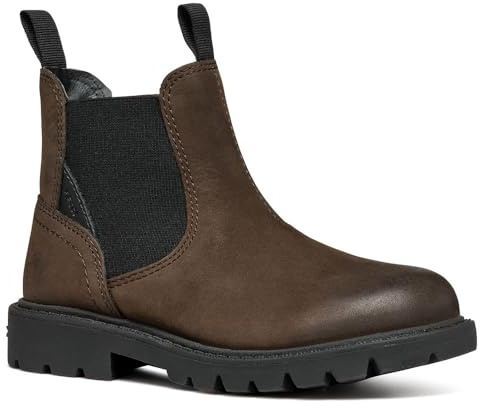 Geox Garçon J Shaylax Boy A, Coffee Black, 33 EU