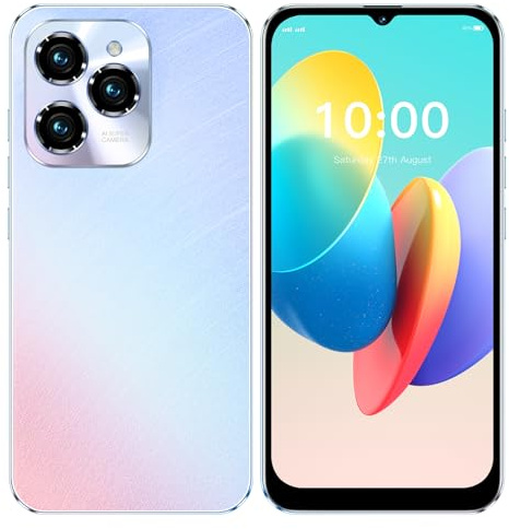 CatCalls HOT40Pro Handy Ohne Vertrag Günstig, 6,3 HD+ Smartphone, 3GB+32GB/256GB erweiterbar, Android 10, 4G Dual SIM Simlockfreie Handys Globale Version (HOT40Pro-Light Blue)