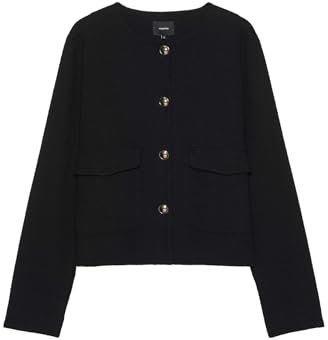 someday Damen Blazer | Bouclé Jacke NEELIA aus BCI Cotton Mix Black, 40