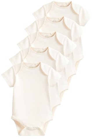 NEXT Bébé Body bébé à manches courtes Essential, lot de 5 | Fabriqués en pur coton doux et respirant