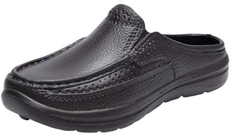 Sandals Men-Sandalias para Hombres Moda Nuevo Patrón Color Sólido Verano Casual Medio Arrastre Parte Inferior Plana Cómodo Antideslizante Zapatos Casuales