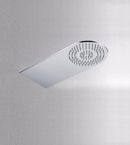 Soffione a pioggia doccia integrato extra slim, acciaio inox