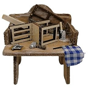 Banchetto aggiusta dedie per presepe- Accessori Per presepe