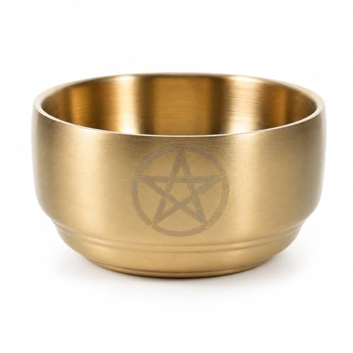 Garneck Kupfer Opferschale Pentagramm Ritualschale Für Altar Weihrauchschale Als Kerzenhalter Oder Räuchergefäß Fengshui Schatzbecken Für Gottesdienste Und Dekoration