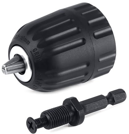 Portabrocas Taladros Sin Llaves, Mandril para Taladro con SDS Adaptador de Portabrocas Hexagonal de 1/4 Pulgadas para Conversión de Llave de Impacto