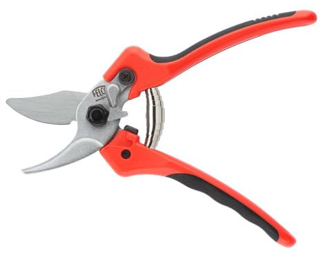 FELCO 171 M trädgårdssax bypass för medelstora högerhänder, exakt snitt upp till 20 mm, härdat förkromat stålblad, ergonomiskt PU/TPR-handtag, tillverkat i Schweiz