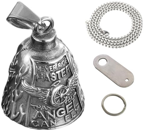 UZEXYA 1 Juego Campana Moto Amuleto, Llavero Moto Campana Guardiana, Campana Motera, Personalizado Anillo Colgante Motocicletas, Vehículos Eléctricos, Bicicletas, Coches