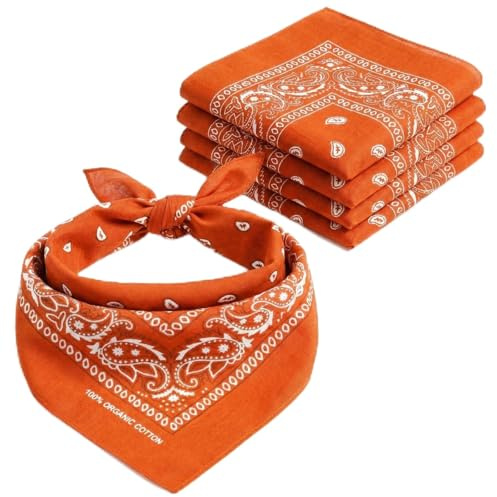 AURAE Bandana – 100% Algodón & Fibra Natural – Pañuelo Cabeza Hombre y Mujer Sin Poliéster – Suave, Resistente & Lavable – Bandana Hombre y Mujer – Unisex & Niños - 5 Pack