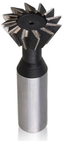 10-35mm*45° / 60° End Mill, HSS Dovetail Cutter Milling Tool Straight Shank Dovetail Slot Cutter End Mill CNC Bit (Cutter Diameter: 35mm, Milling angle: 45°)