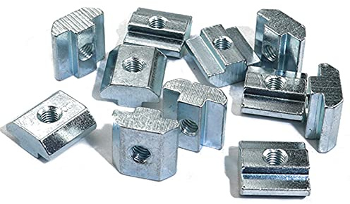 QIJINTRID 50pcs 2020 Series M5 Sliding T Nut, Metric M5 Thread 2020 T Slot Nut, for 2020 Aluminum Extrusion Profile Slot 6mm
