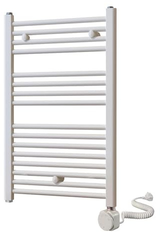 Toallero Secatoallas radiador electrico, tubos de acero con acabado lacado en blanco 800x500 con termostato fácil de usar
