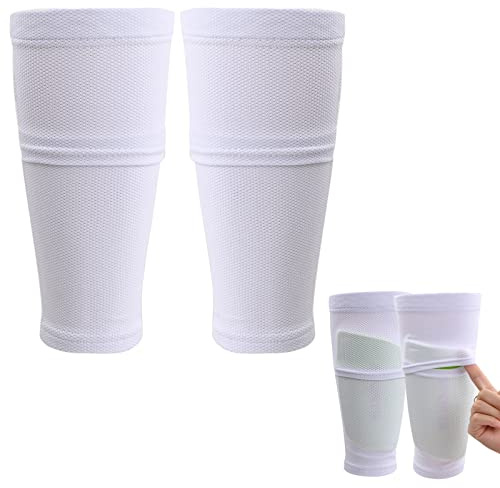 Xzeemo Fútbol Espinilleras Calcetines con Tira Antideslizante, Negro Espinilleras de fútbol para Niños Adultos, Espinilleras Futbol Niño para Juegos de Fútbol, Espinilleras Calcetines Manga