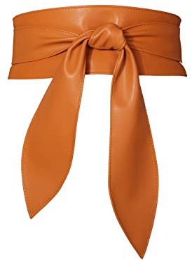 LumiSyne Cinturón Obi De Mujer Retro Ancho De Cincha Cuero PU Suave Moda Envolvente Con Corbata De Nudo Corsé Para Vestido Fiesta Diaria