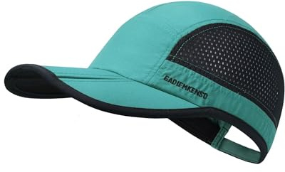 GADIEMKENSD Vikbar löpning man hatt visir sportmössa sommar nät ostrukturerad snabbtorkande hatt unisex, Turkos, 6 3/4/7 3/8