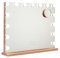 Flamingueo Schminkspiegel Mit Beleuchtung - Hollywood Spiegel 15 LED, Kosmetikspiegel mit Beleuchtung 3 Modi, Make Up Spiegel, Spiegel Led, Rose Gold