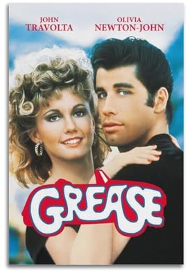HWUEWQLERJI Grease - Póster de película para pared, diseño vintage, pintura estética, lienzo decorativo para sala de estar, dormitorio, 30 x 45 cm, estilo sin marco