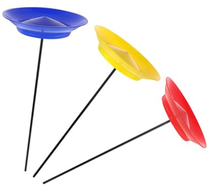 Artibetter Piatti da Giocoleria per Allenamento Professionale con Bastoncini Set 3 in Plastica Leggero per Allenamenti Sensoriali e Spettacoli di