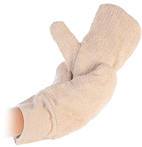 FRANZ MENSCH Faust oder Finger-Backhandschuh, Hitzeschutz-Handschuh, Ofenhandschuh, Bäckerhandschuh mit Stulpe, Küchenhandschuh, Größe:Fäustling - 1 Paar