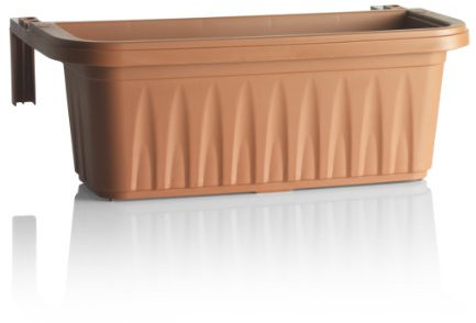 Bama Fioriera, Rondine, con riserva d'Acqua, in Resina, Color Terracotta, 50 cm, Cotto