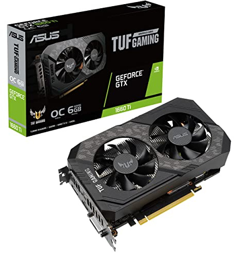 ASUS TUF Gaming NVIDIA GeForce GTX 1650 SUPER OC Edition, Scheda Video Gaming, Dissipatore Biventola, 4 GB GDDR6, HDMI, DisplayPort, DVI-D per Gaming FullHD