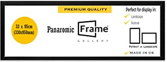 Throntons Modern Panoramic sizes picture Frame Photo Frame Poster Display - 95 x 33cm (Black)