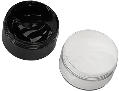 Kit de Pintura para la Cara, Pinturas Blancas Y Negras Altamente Pigmentadas, Hipoalergénicas, Fáciles de Pintar Y Lavar, Kit de Pintura para la Cara con Pincel para Halloween