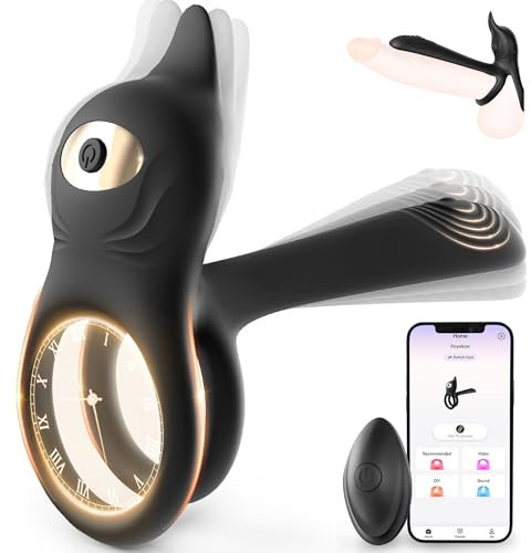 Penisring Sex Spielzeug für die Paare Extrem Sex, Verdickung Penis Klitoris Stimulator, Doppelte Verzögerung 10 Modi Penis Ring Erotisches Sexspielzeug für die Männer, Erotik Cockring Dual Penisringe